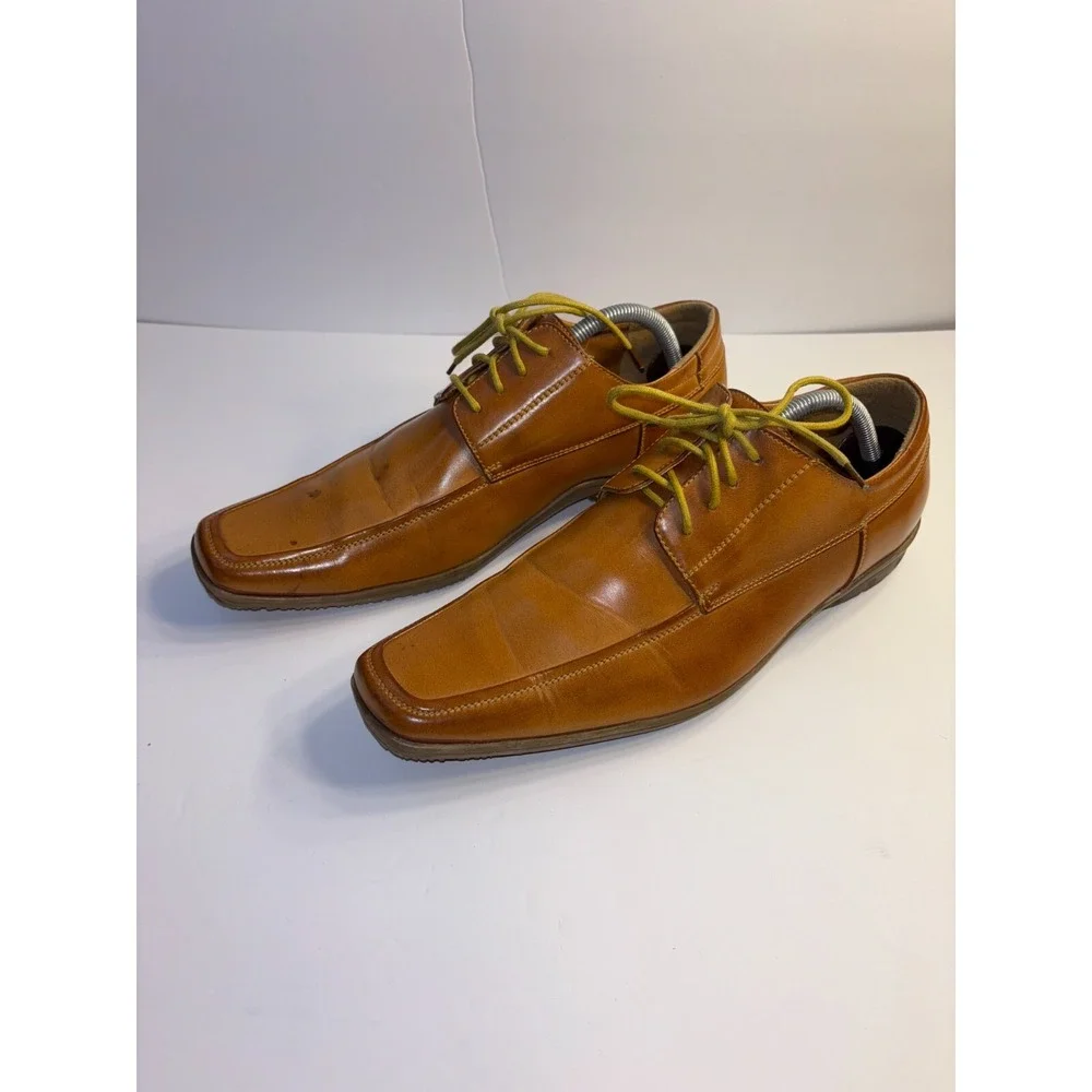 WINSTON Men's Oxford‎ Shoes Brown US 10 Upper Leather Classic Square Toe Formal